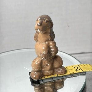 Cocker spaniel dog figurine sitting up pretty vintage collectible 2.5” x 1.5”